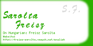 sarolta freisz business card